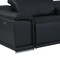 Homeroots Black Italian Leather Power Reclining U Shaped Eight Piece Corner Sectional With Console 476600 - alternate 2