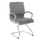 Office Star Products SPX Guest Faux Leather Chair, Charcoal Grey SPX23595C-U42 - alternate 2