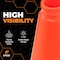 Xpose Safety Traffic Safety Cone, 12 in, PVC Plastic, No Collar, Orange, 48 pk OTC12-48-X - alternate 3