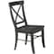 International Concepts Set of 2 X-Back Chairs with Solid Wood Seats, Black Seat, Wood Back, 36.9 W 22.2 in L 22.2 H C46-613P - alternate 1