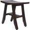 Homeroots 18" Dark Brown Teak Rectangular Shower Bench 376661 - alternate 2