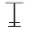 Flash Furniture 48" x 30" Tabletop, Gray Faux Concrete, Seamless Surface Technology, 5x22 Black Bar Height T-Bases ST-REC3048-CMGY-T0522B-GG - alternate 2