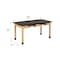 Diversified Spaces Wooden Leg Tables with Compartments, Oak, Wood Frame, 48 in W, Black C716LBBK30E - alternate 3