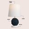 Jonathan Y Monkey Fist 18 in. Coastal Farmhouse Rope Ball LED Table Lamp, Navy Blue/White JYL6500B - alternate 3