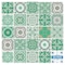 Homeroots 4" X 4" Green And White Mosaic Peel And Stick Removable Tiles 390828 - alternate 3