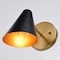 Vaxcel Pryce 1 Light Matte Black and Gold Satin Brass Mid-Century Modern Wall Sconce Fixture W0438 - alternate 2