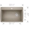 Blanco Diamond Super Single Dual Deck, Truffle 441287 - alternate 2