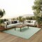 Homeroots 7' X 10' Blue and Green Indoor Outdoor Area Rug 522473 - alternate 1