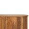 Homeroots 32in Brown Solid Wood Oval Ribbed Texture Cabinet With Two Doors 654267 - alternate 2
