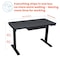 Motionwise Standing Desk, 24 in x48", Adjust Height 28" to 48", Blk Top, Lt Gray Frame SDG48B - alternate 3