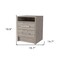 Homeroots 20" Light Gray Wood Two Drawer Nightstand 534898 - alternate 4