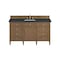 James Martin Vanities Brittany 60" Single Vanity, Pecan w/ 3 CM Charcoal Soapstone Silestone Top 655-V60S-PCN-3CSP - alternate 1