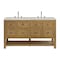James Martin Vanities Breckenridge 60" Dbl Vanity, Light Natural Oak, w/3 CM Siberian Silestone Top w/FreePower WirelessCha 330-V60D-LNO-FSFR - alternate 1