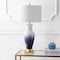 Jonathan Y Dip Dye 31.5" Ceramic LED Table Lamp, White/Navy JYL3017A - alternate 4