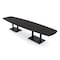 Skutchi Designs Arc Boat Conference Table, 45 in W, 168 in L, Black HAR-ABOT-48x168-DOU.BK-U999ST19 - alternate 1