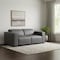Homeroots 80in Black and Brown Leather Power Reclining Loveseat 720535 - alternate 4