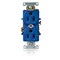 Leviton Dup Rec 15A 125V Self-Gr Blue L5262-BU - alternate 1