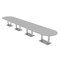 Skutchi Designs Racetrack Conference Table With Power Unit, 48 in W, 264 in L, Grey HAR-RAC-48X264-DOU-U779-NA - alternate 1