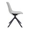Leisuremod Markley Modern Leather Swival Dining Chair With Metal Legs in Light Grey MSCBL-18-LGR - alternate 3
