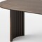 Homeroots 79" Walnut Solid Wood Double Pedestal Base Oval Dining Table 721108 - alternate 3