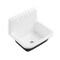 Kingston Brass 22" Cast Iron Single Bowl Wall Mount Utility Sink with Drain, White/Polished Chrome KGCLWS221871 - alternate 1