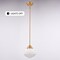 Vaxcel Huntley Mini Pendant Light, Natural Brass, White Schoolhouse Glass, 10-In. Wide P0464 - alternate 3