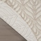 Homeroots 8' Gray and Ivory Round Floral Indoor Outdoor Area Rug 527646 - alternate 2