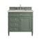 James Martin Vanities Brittany 36" Single Vanity, Smokey Celadon, w/ 3 CM Siberian Silestone Top 650-V36-SC-3SFR - alternate 1