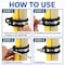 Grizzly Supply Cable Clamp, 1/4 in Bundle Dia., .59 in W, Rubber-Lined P-Clamp, 304 Stainless Steel, Black, 100PK GS-RPC5-1/4-C - alternate 3