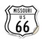 Signmission Missouri Route Marker Shield Sign Us 66, 12 inch X 12 inch, Vinyl Decal, 2PK SHI-D-2PACK-12-386 - alternate 1