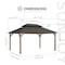 Sunjoy 12 ft. x 16 ft. Wood Gazebo, Outdoor Patio Steel Hardtop Gazebo, Cedar Framed Wooden Gazebo A1020326H0 - alternate 2