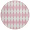 Homeroots 8' Pink And Ivory Round Geometric Washable Indoor Outdoor Area Rug 577093 - alternate 2
