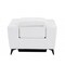 Homeroots 41" White Italian Leather Power Recliner Chair 482250 - alternate 4