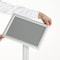 M&T Displays Silver 8.5 x 11 Inch Pedestal Sign Holder with Clear Brochure Holder Menu Board Floor Standing UCUMBN1581X9002 - alternate 2