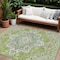 Homeroots 9' X 12' Green Ivory And Brown Oriental Washable Indoor Outdoor Area Rug 600154 - alternate 1