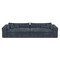 Homeroots 162" Gray Corduroy Compression Foam Sofa 719546 - alternate 1