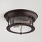 Jonathan Y Lauren 13.25" 2-Light Metal/Glass LED Flush Mount, Oil Rubbed Bronze/Brass Gold JYL7446E - alternate 2