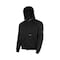 Oberon Hi-Vis 100% FR/Arc-Rated 12 oz Cotton Fleece Hoodie, Zipper Closure, Detachable Hood, Black, M ZFC207-M - alternate 1