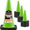 Xpose Safety Traffic Safety Cone, 18 in, Premium PVC, No Collar, Lime Green, 24 pk LTC18-24-X-S - alternate 1