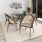 Leisuremod Urbane Collection Modern Dining Chair With Wicker back in Toupe UC21WTP - alternate 3