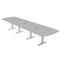 Skutchi Designs 16ft Arc Rectangle Conference Table With Power | Harmony Series | 16 Person Meeting Room Table HAR-AREC-48X192-T-U779-ESIL - alternate 1