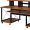 Homeroots 72" Brown and Black Wood and Metal Rolling Computer Desk 491534 - alternate 2