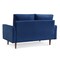 Homeroots 57" Blue And Dark Brown Velvet Loveseat 543718 - alternate 2