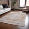 Homeroots 9' X 12' Copper And Beige Floral Washable Indoor Outdoor Area Rug 605083 - alternate 4