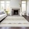 Homeroots 9' X 12' Ivory Beige And Taupe Southwestern Washable Indoor Outdoor Area Rug 613919 - alternate 3