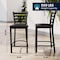 Flash Furniture HERCULES Black Ladder Back Metal Restaurant Counter Stool - Black Vinyl Seat, 2PK 2-XU-DG697BLAD-24-BLKV-GG - alternate 2