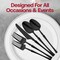 Smarty Had A Party Solid Black Moderno Disposable Plastic Dinner Forks, 240PK 9340BK-FK-CASE - alternate 2