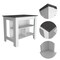 Homeroots 41in Dark Brown and White Wood Kitchen Island Set With Storage 519046 - alternate 3