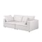 Homeroots 86in Pearl and Brown Italian Leather Loveseat 720475 - alternate 3