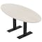 Skutchi Designs 4 Person Conference Table With Power Unit | 6' Oval Table | Harmony Series HAR-OVL-36X72-T.BK-K458-NA - alternate 1